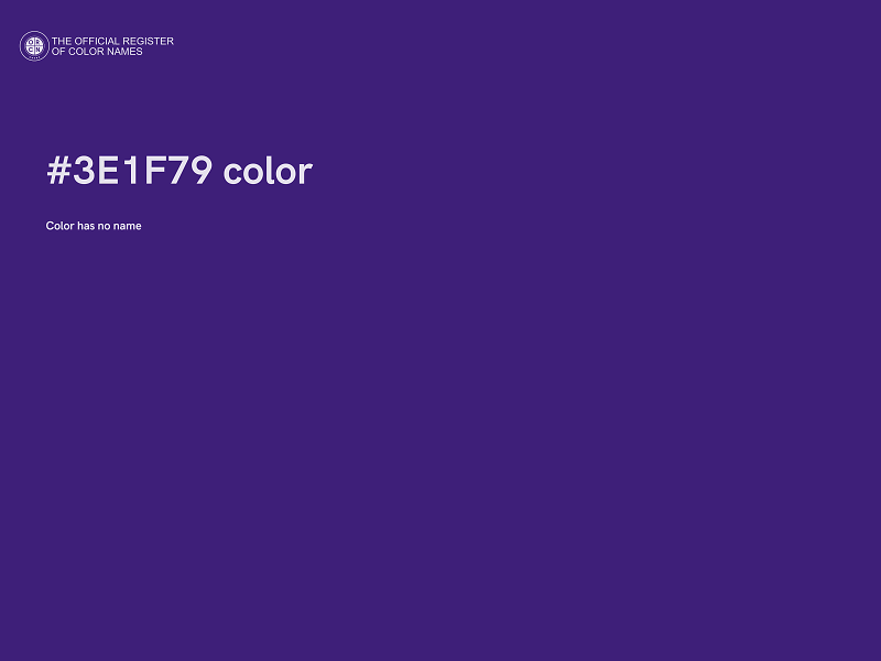 #3E1F79 color image