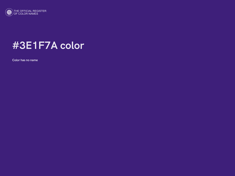 #3E1F7A color image