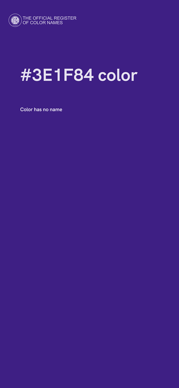 #3E1F84 color image