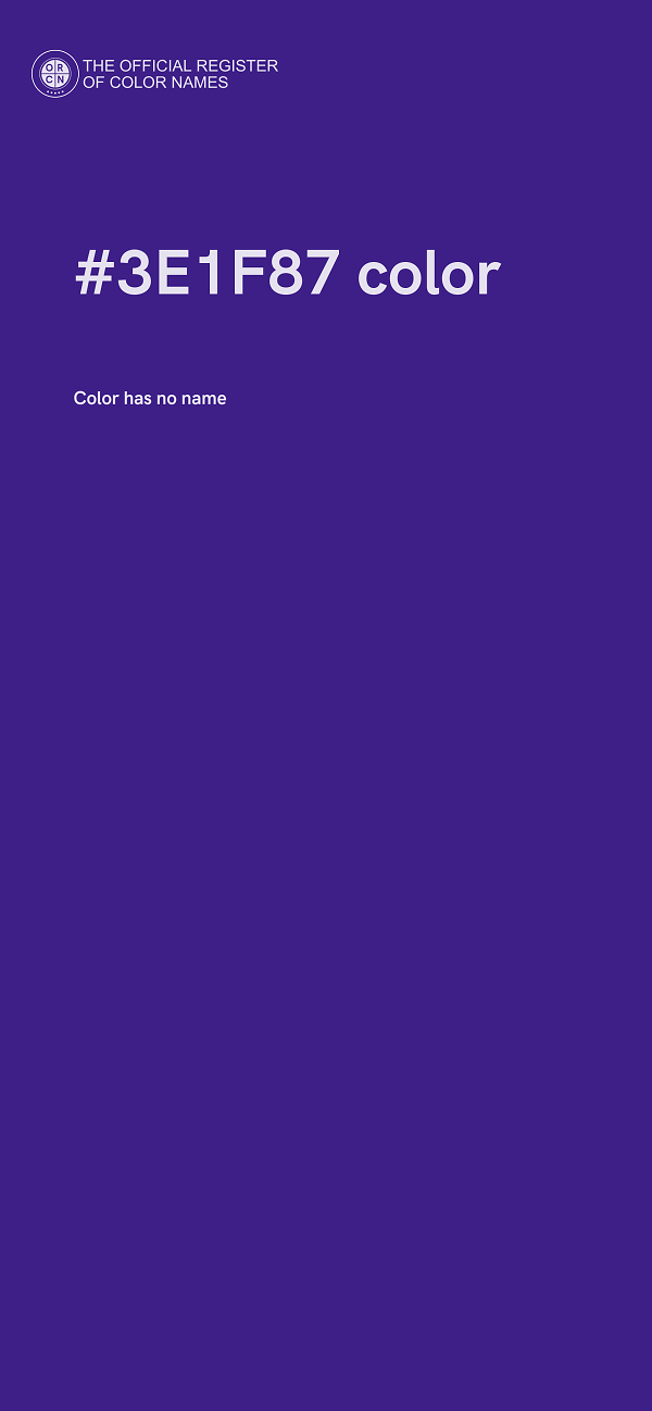 #3E1F87 color image