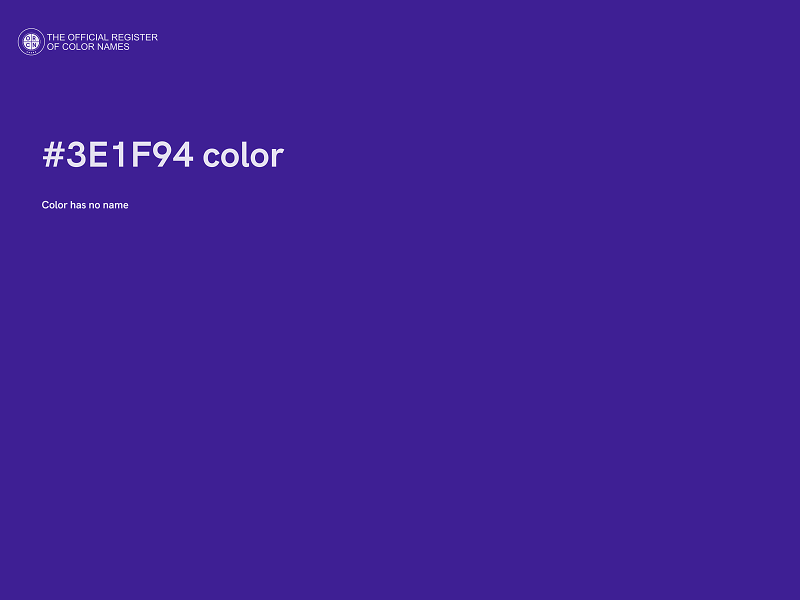 #3E1F94 color image