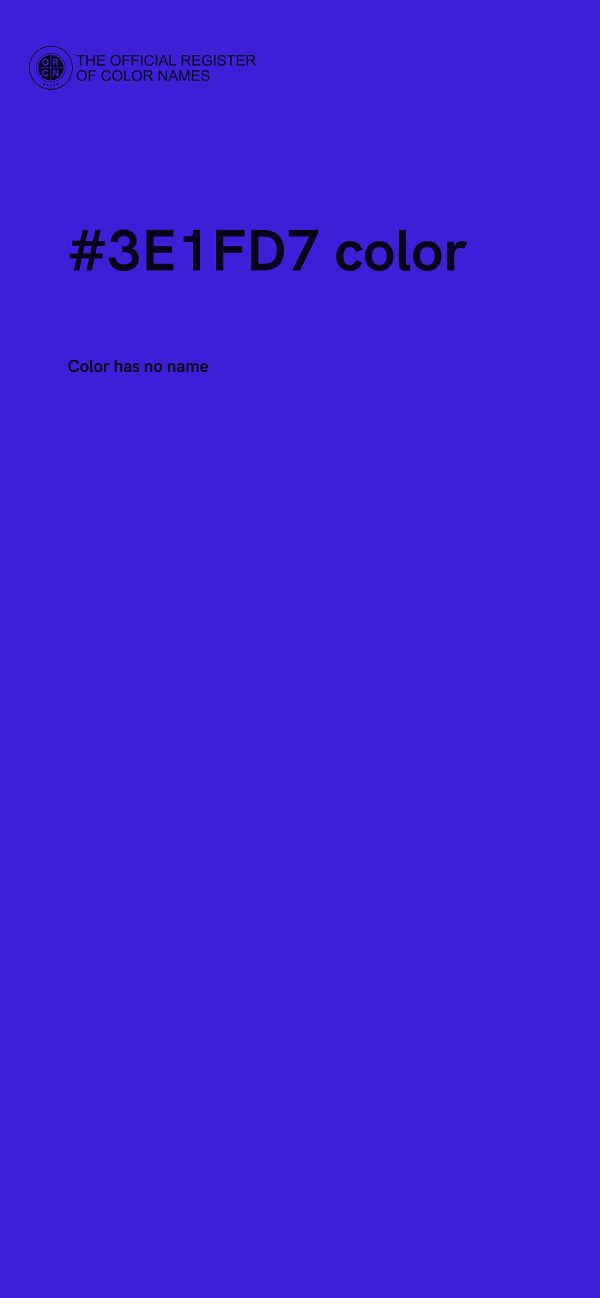 #3E1FD7 color image