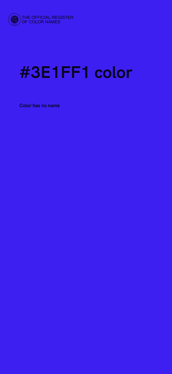 #3E1FF1 color image