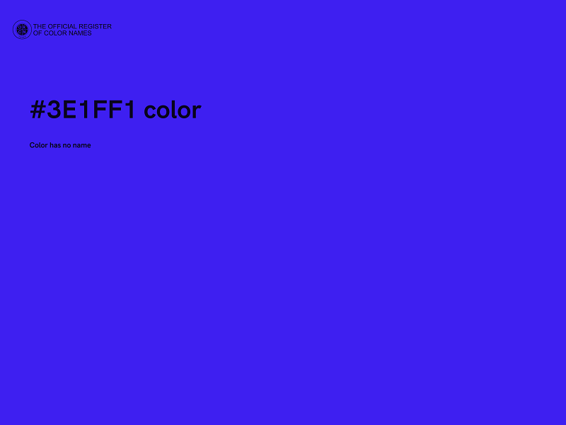 #3E1FF1 color image