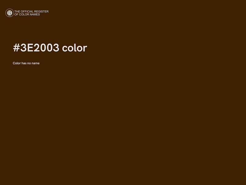 #3E2003 color image