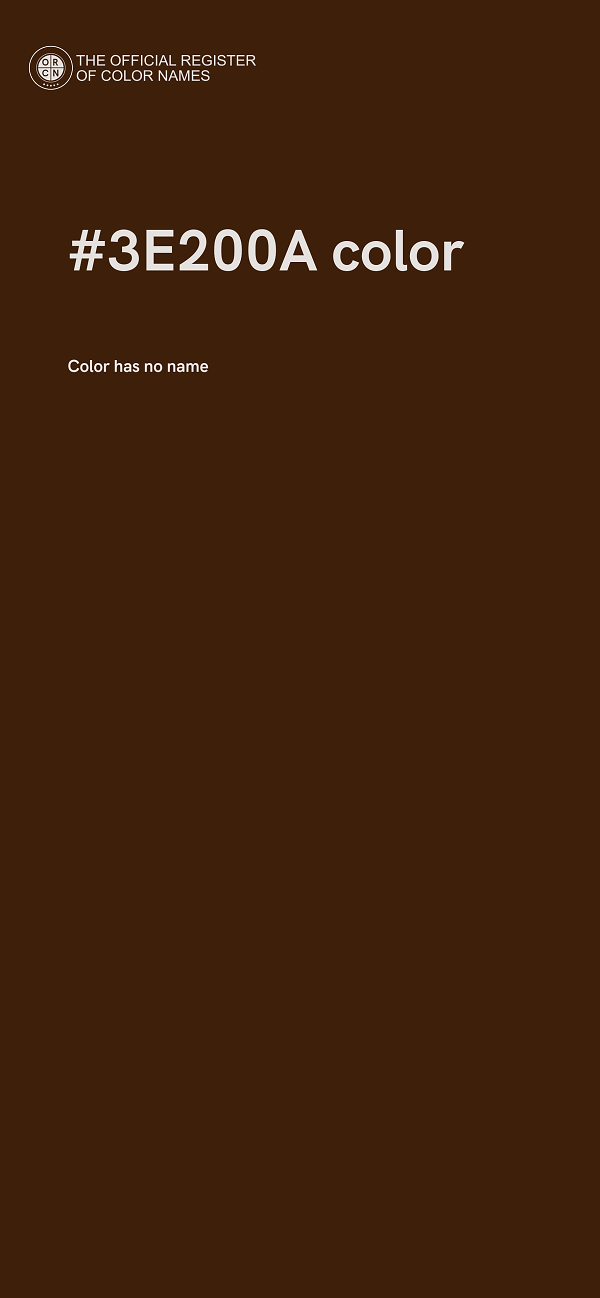 #3E200A color image