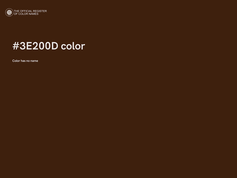 #3E200D color image