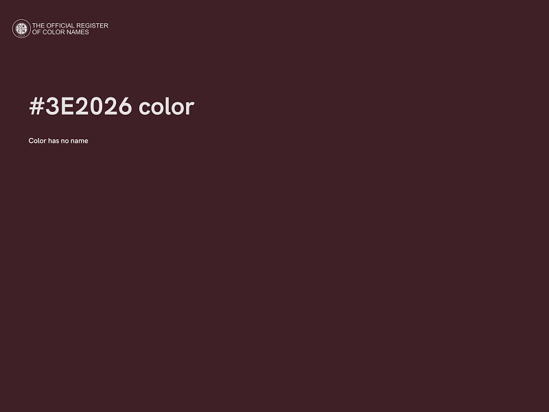 #3E2026 color image