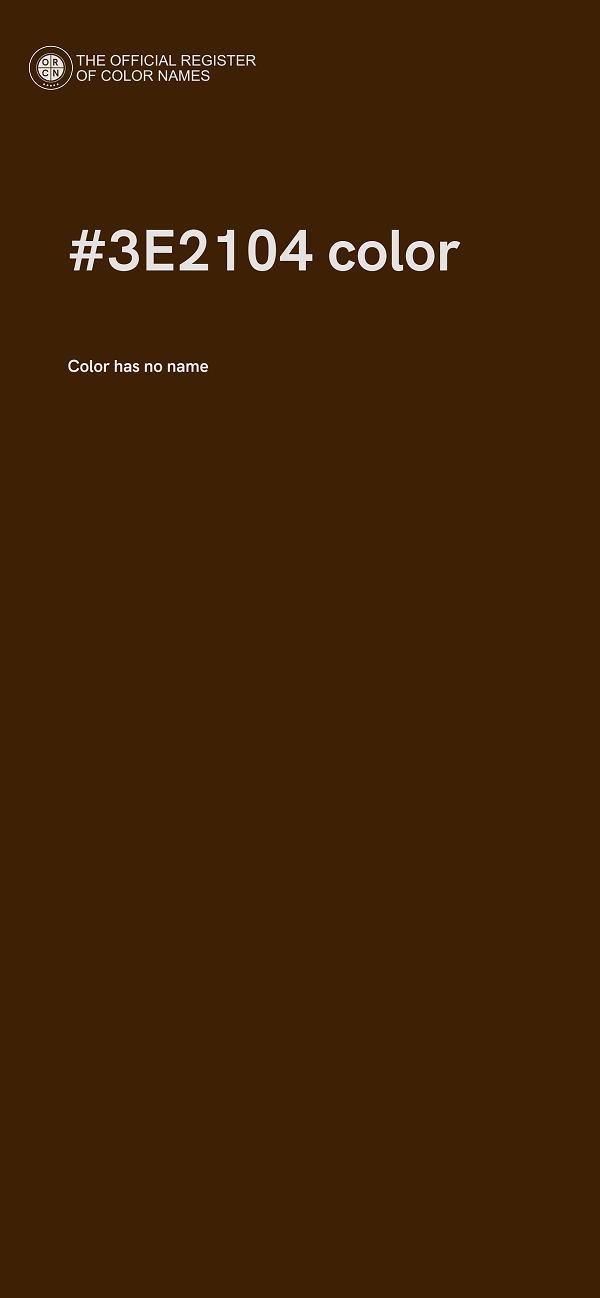 #3E2104 color image