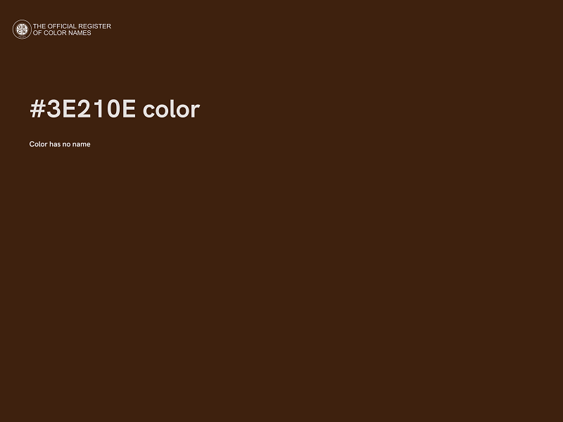 #3E210E color image