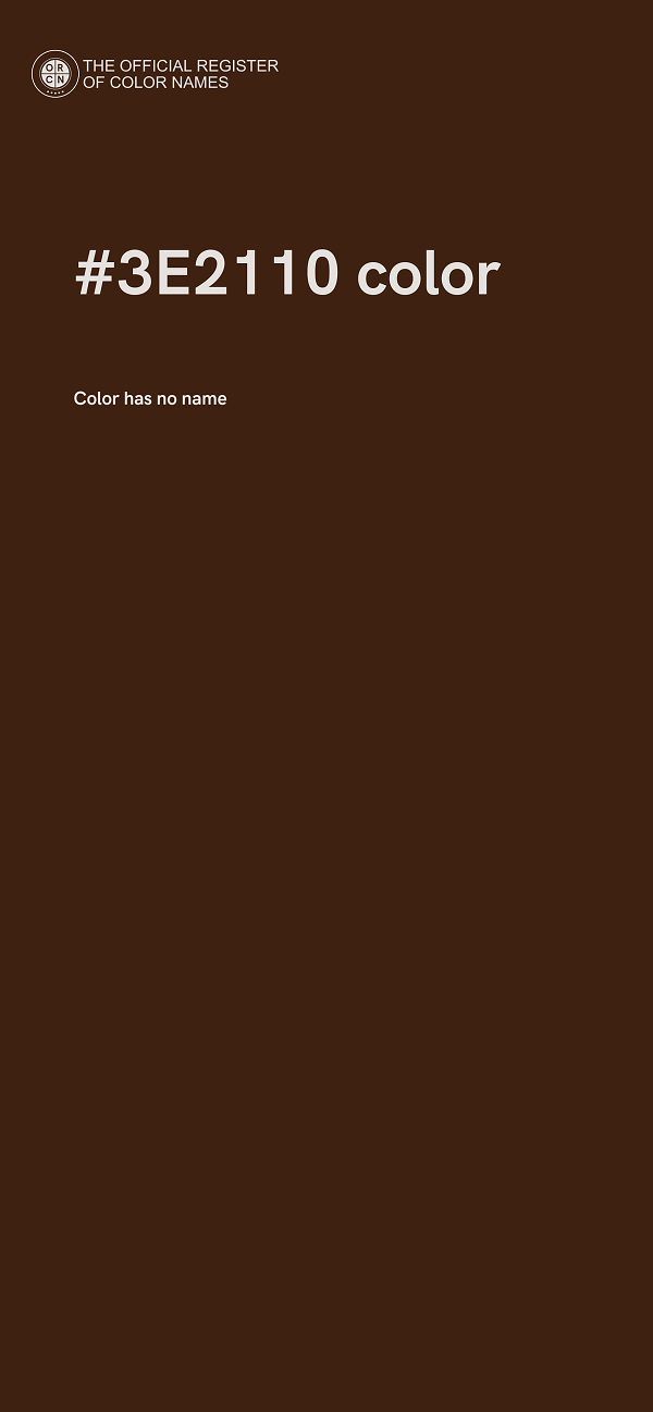 #3E2110 color image