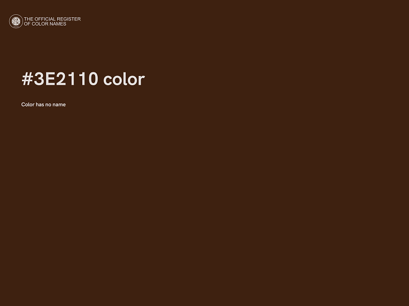 #3E2110 color image