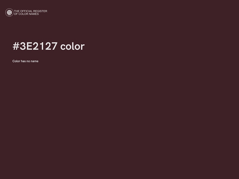 #3E2127 color image