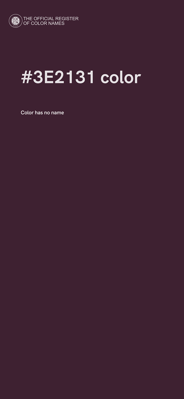 #3E2131 color image