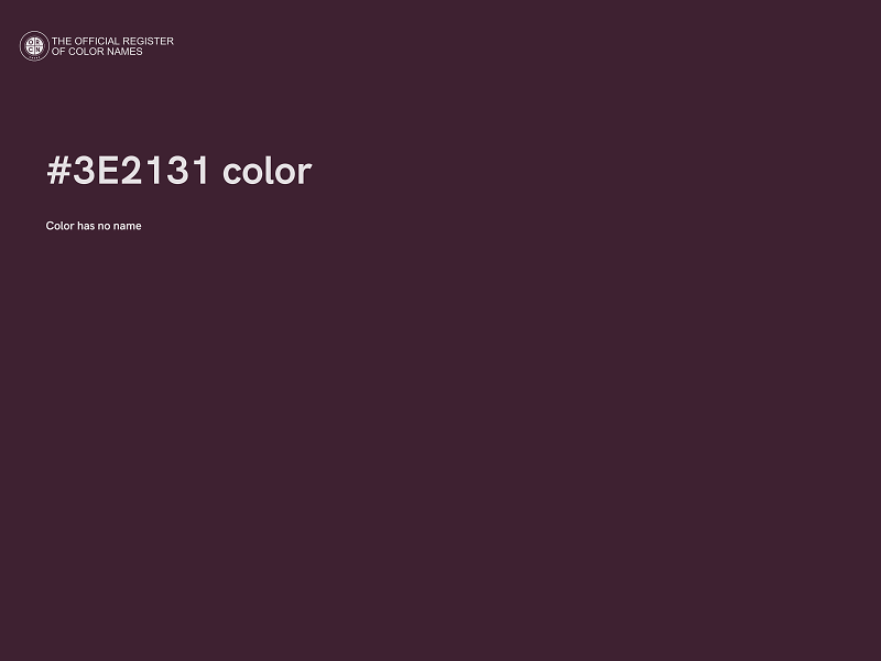#3E2131 color image