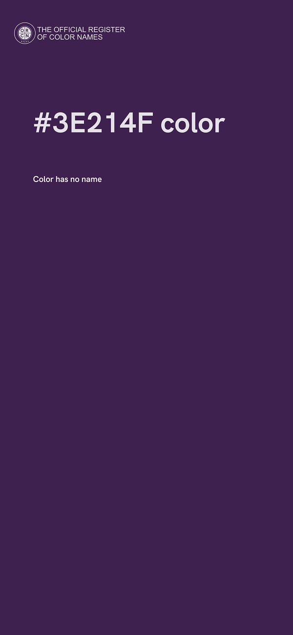 #3E214F color image
