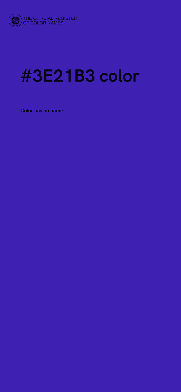 #3E21B3 color image