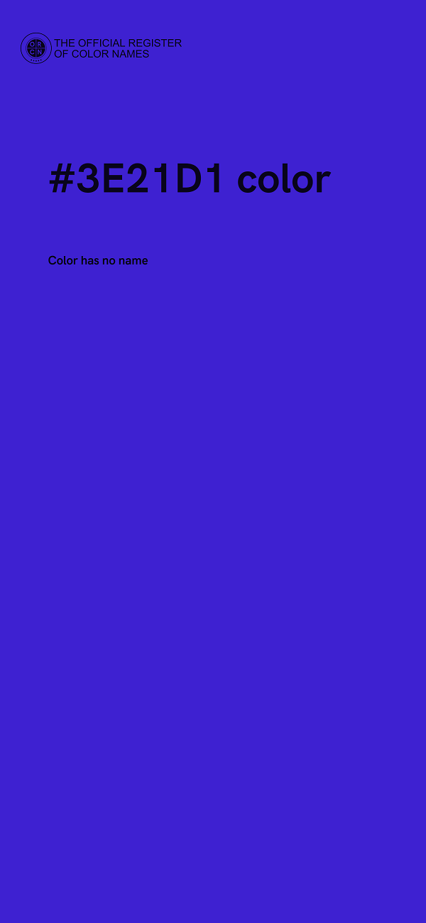#3E21D1 color image
