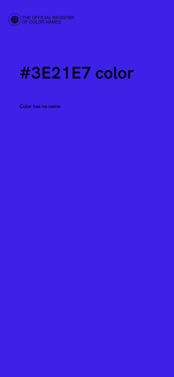 #3E21E7 color image