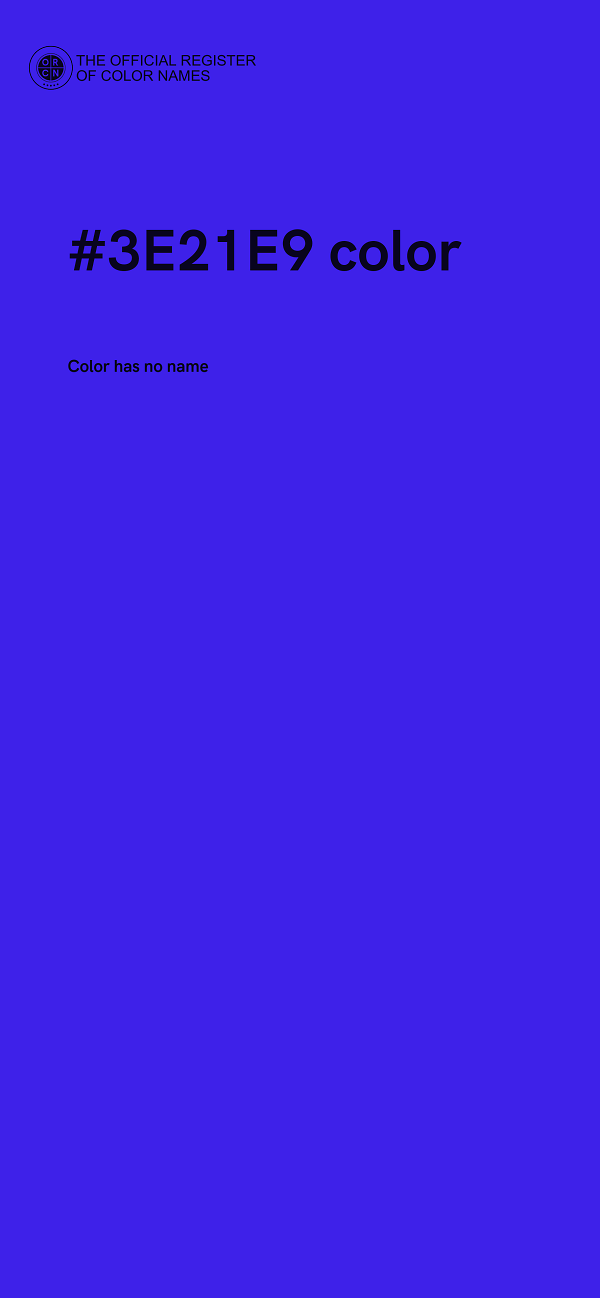 #3E21E9 color image