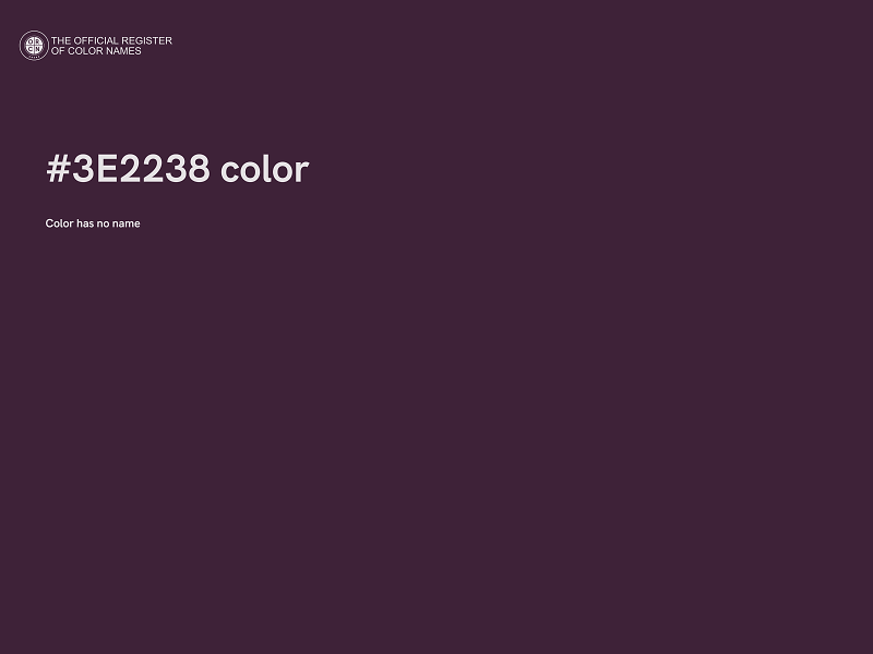 #3E2238 color image