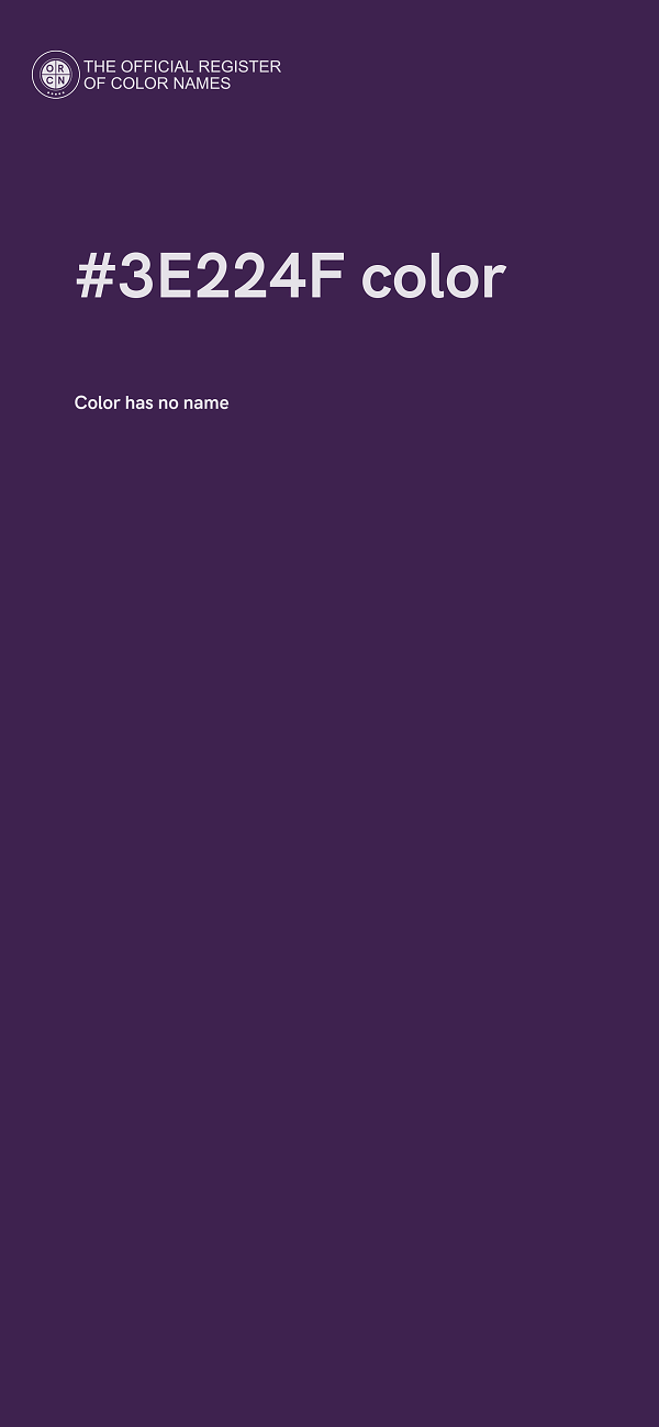#3E224F color image