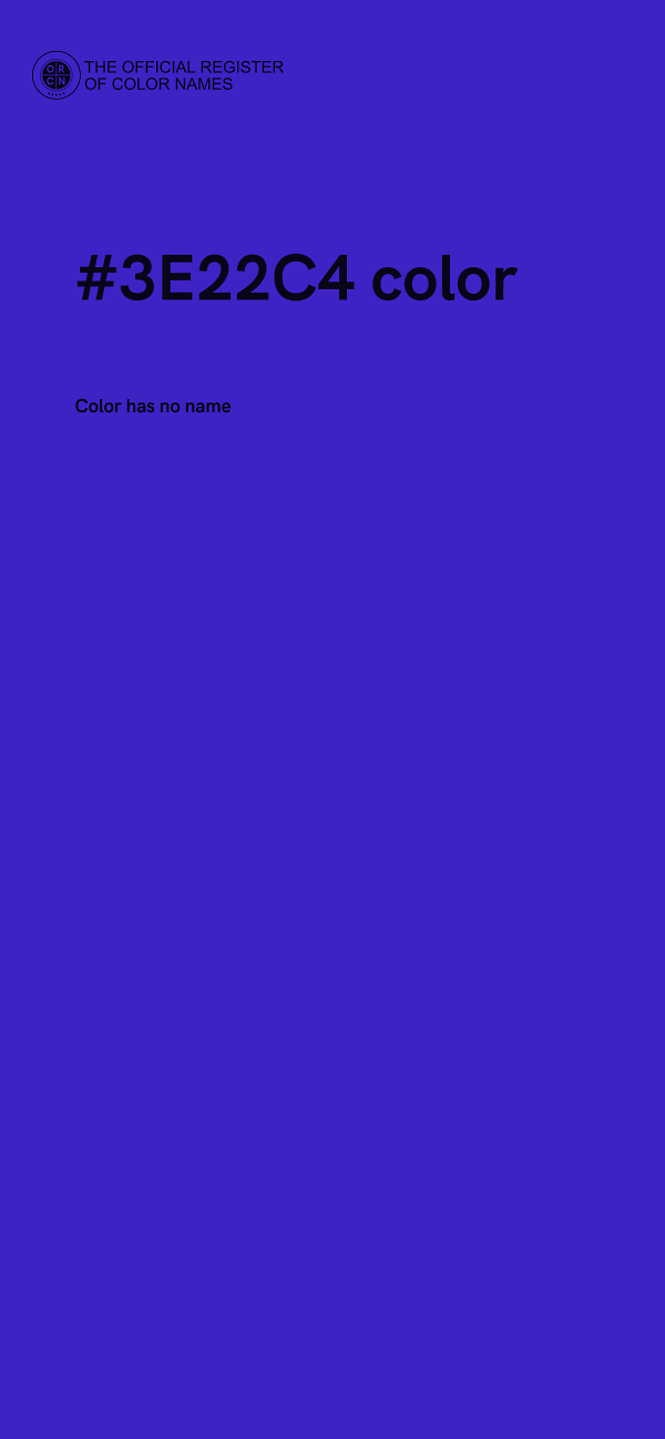 #3E22C4 color image