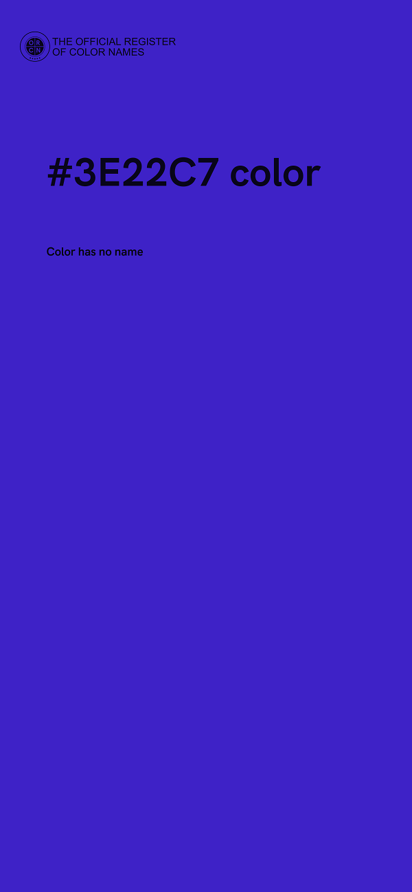 #3E22C7 color image
