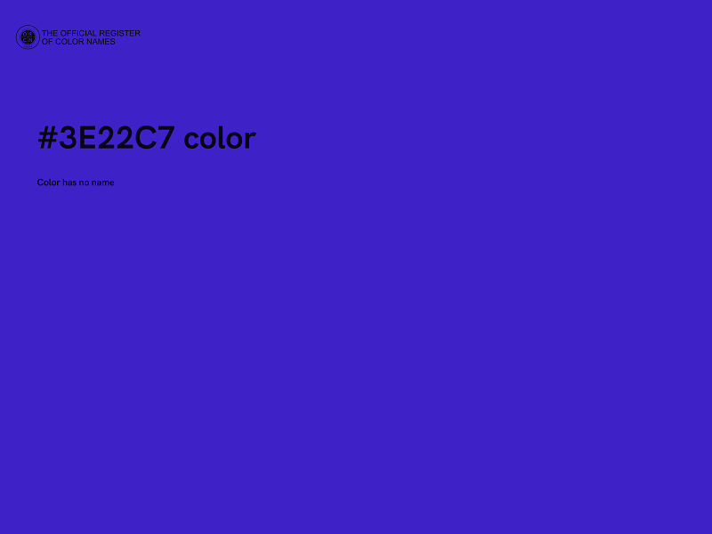 #3E22C7 color image