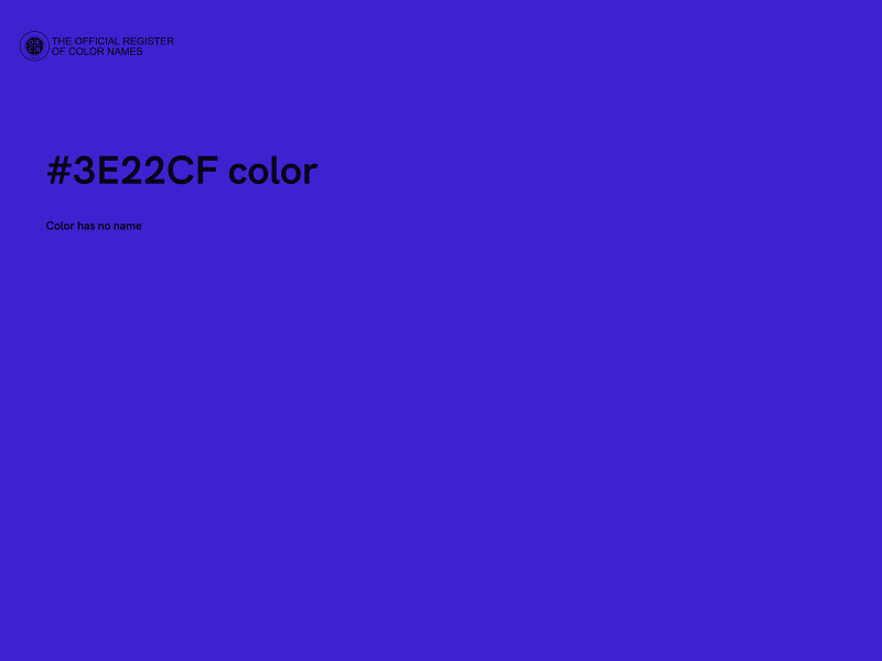 #3E22CF color image