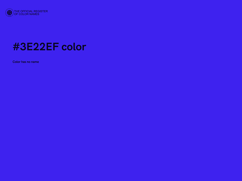 #3E22EF color image