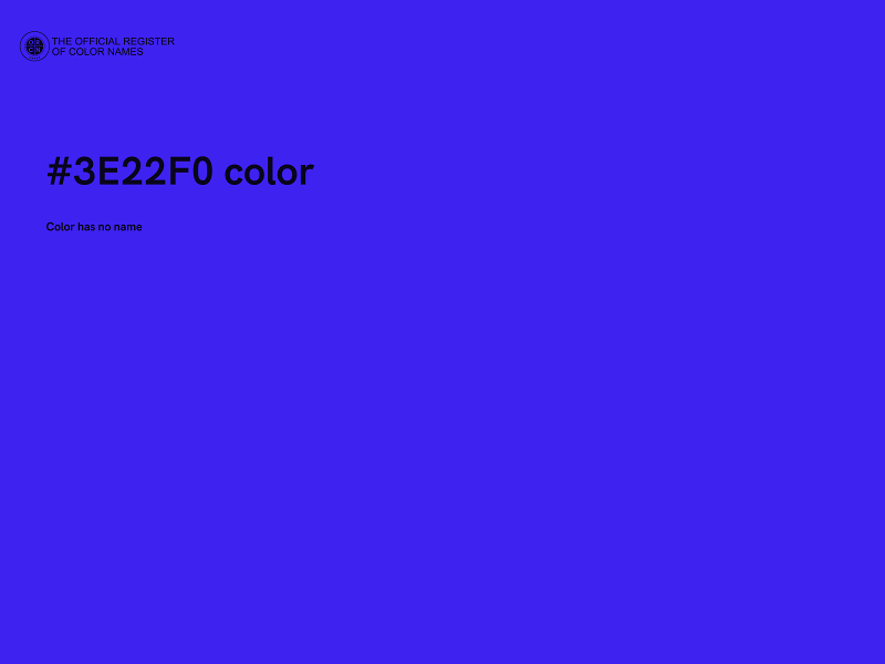 #3E22F0 color image