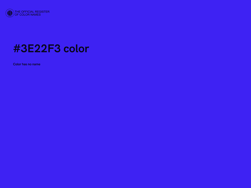 #3E22F3 color image