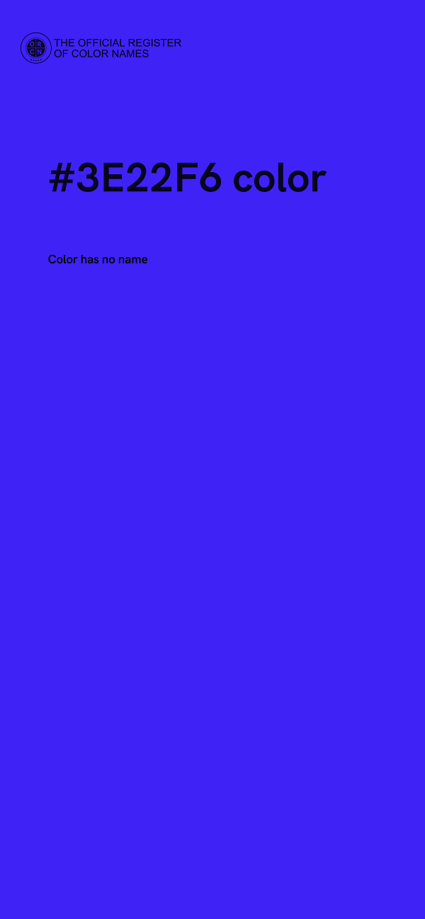 #3E22F6 color image