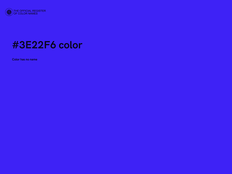 #3E22F6 color image