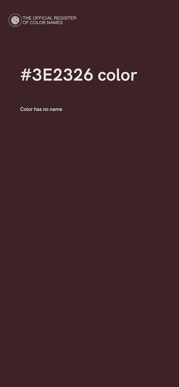 #3E2326 color image