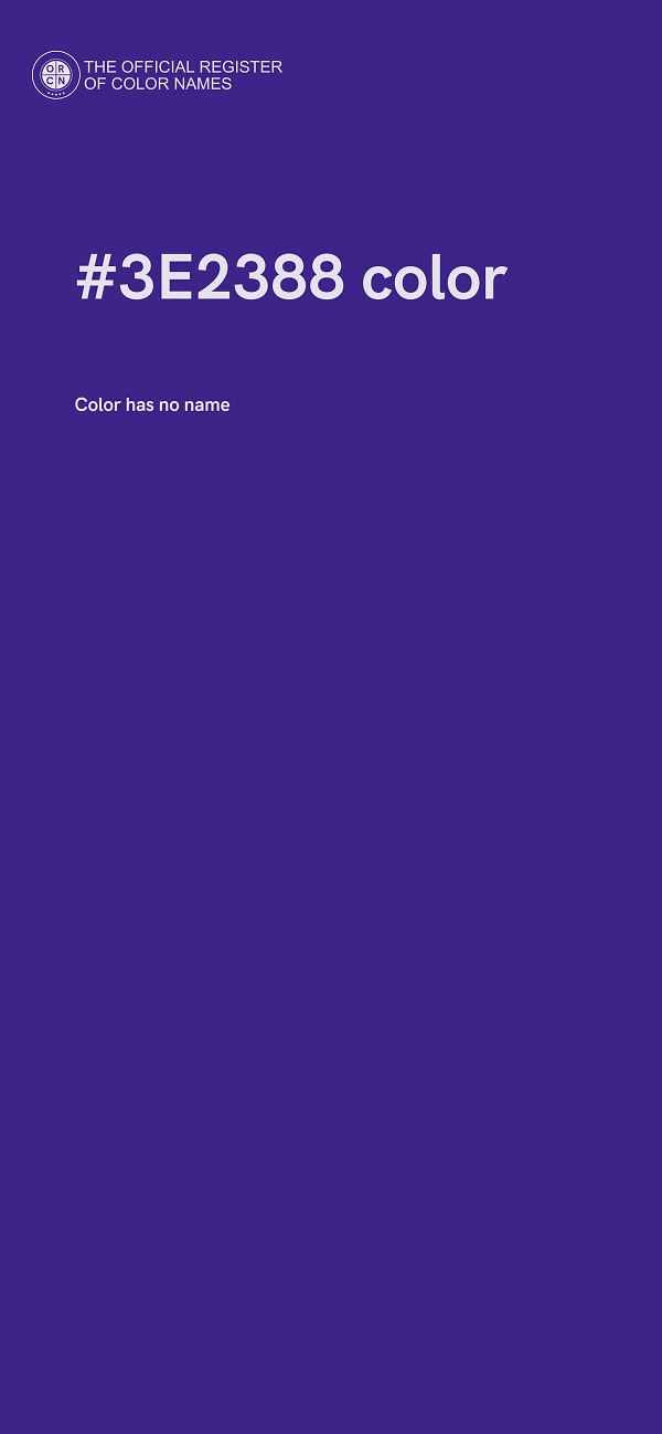 #3E2388 color image