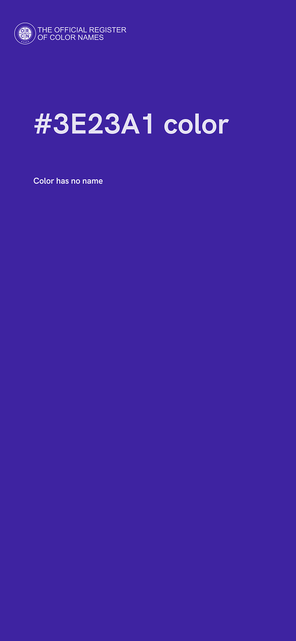 #3E23A1 color image