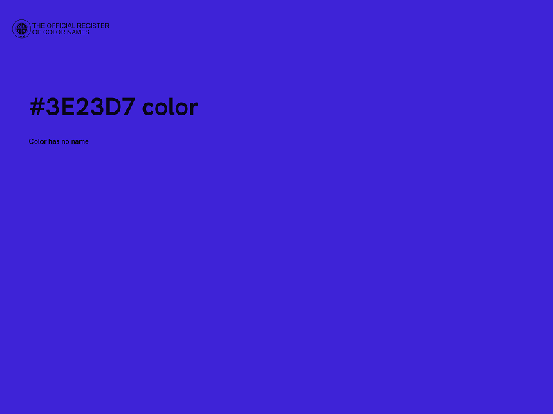 #3E23D7 color image