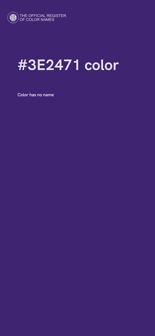 #3E2471 color image