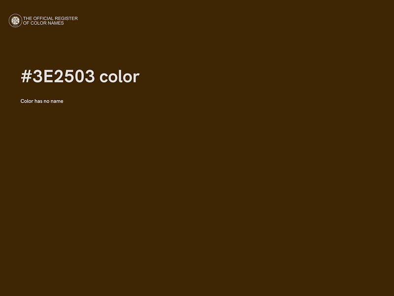 #3E2503 color image