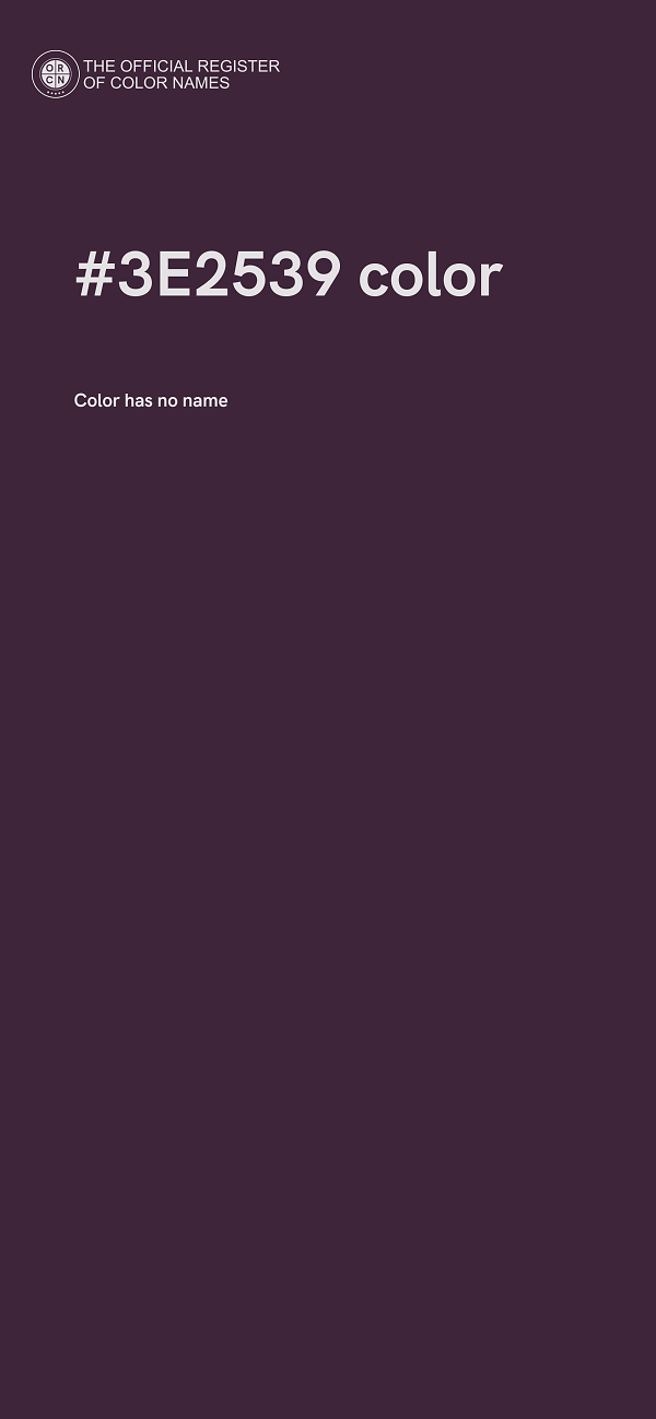#3E2539 color image