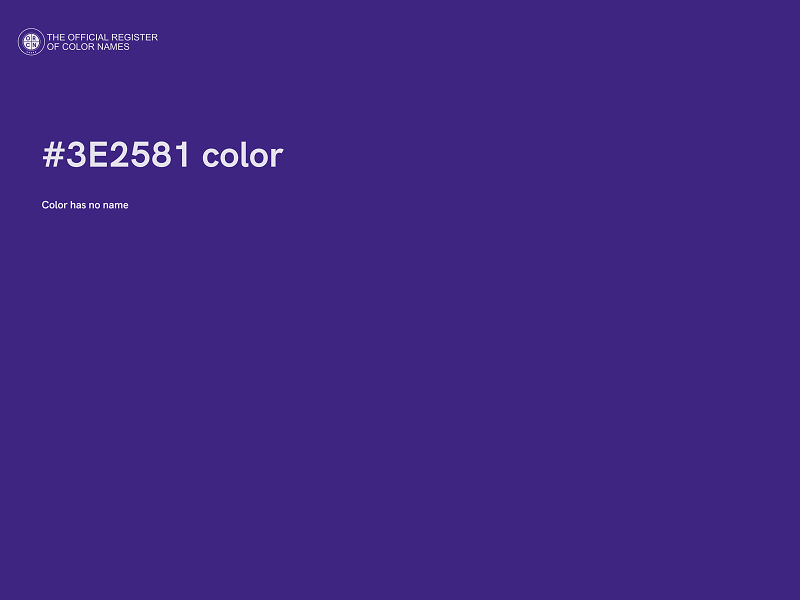 #3E2581 color image