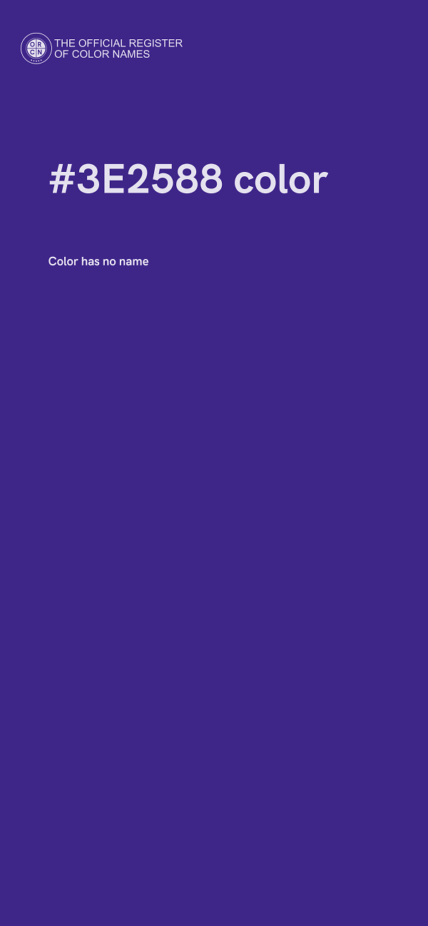#3E2588 color image