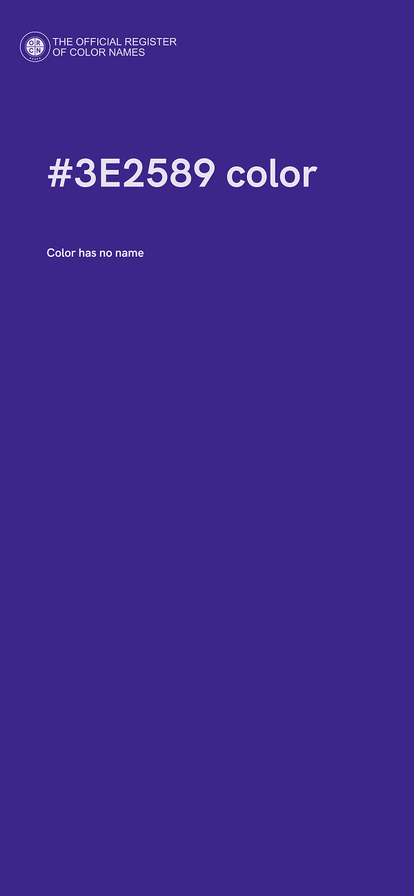 #3E2589 color image