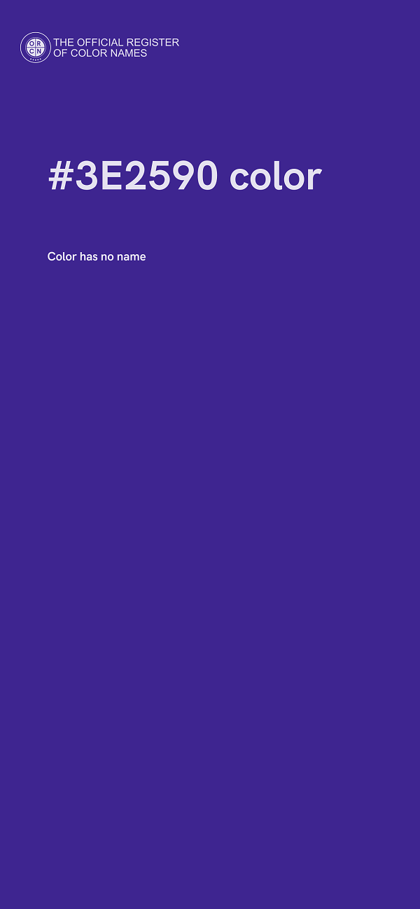 #3E2590 color image