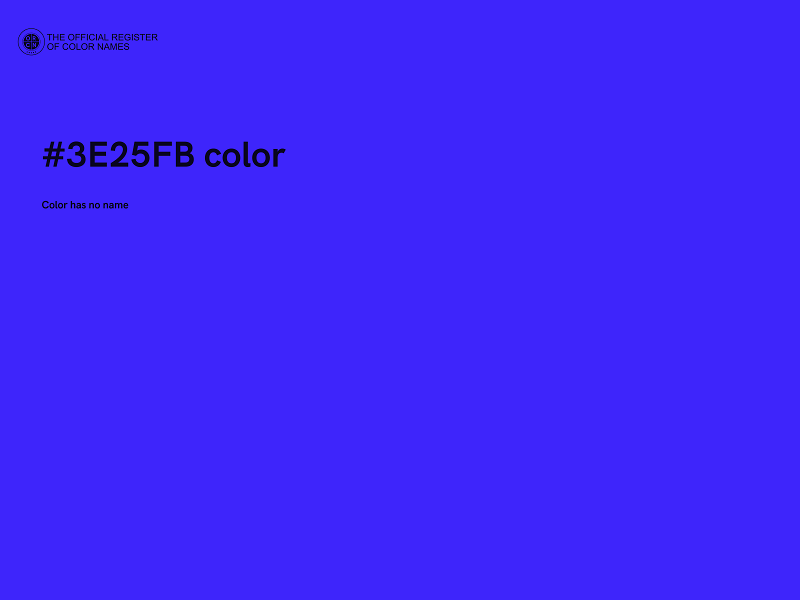 #3E25FB color image