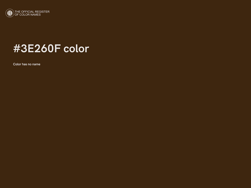 #3E260F color image