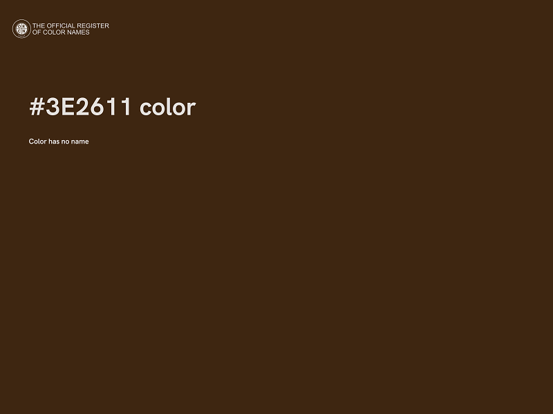 #3E2611 color image