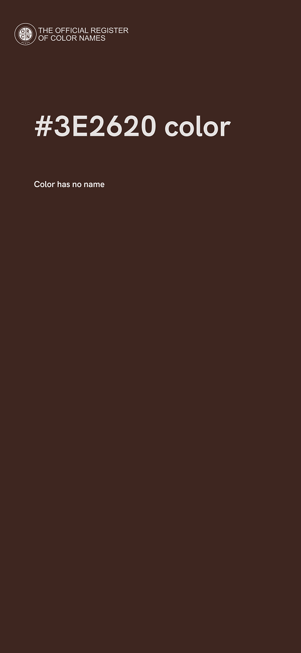 #3E2620 color image